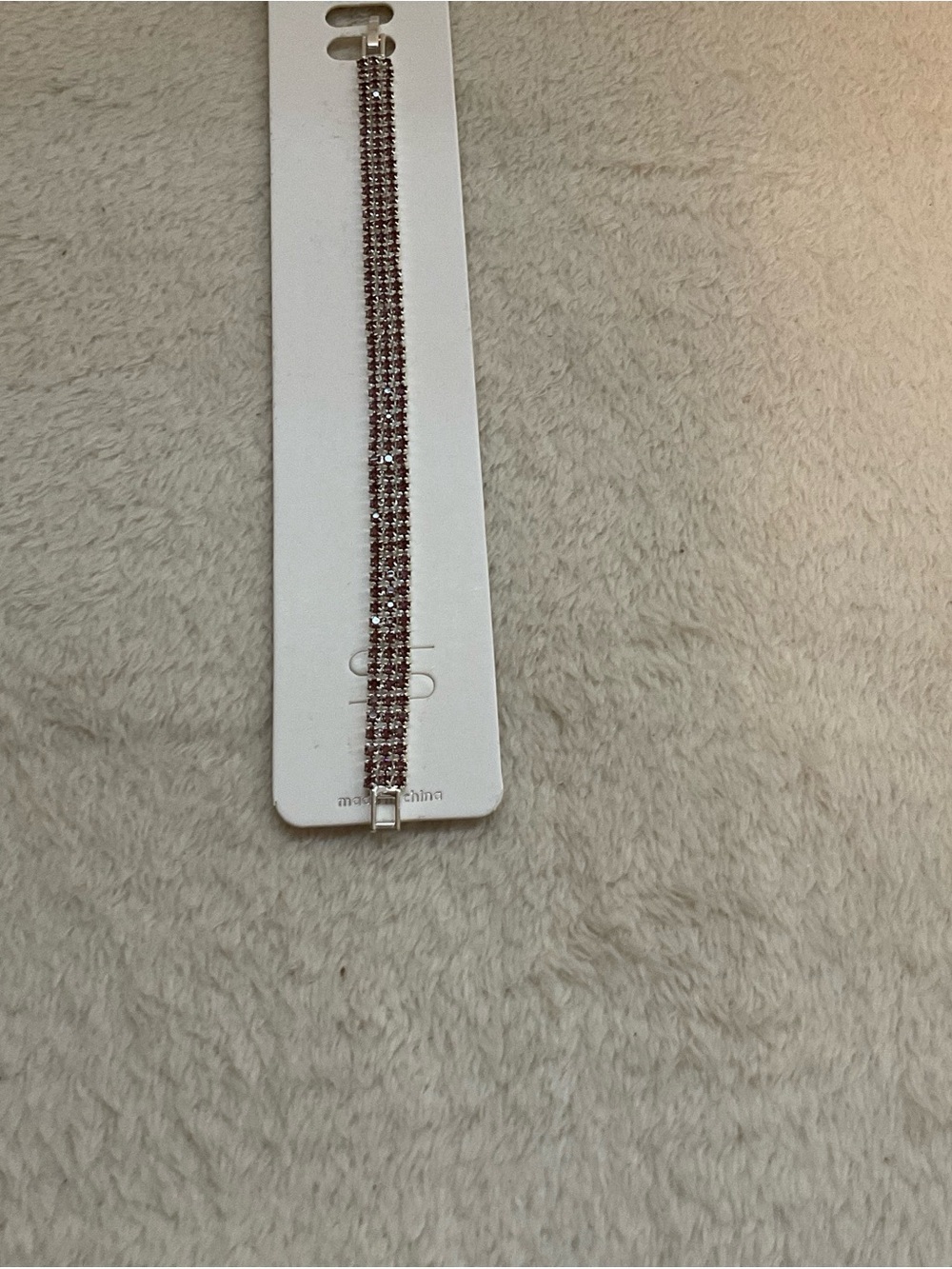 Mint Rose Gold Multi-Row Crystal Bracelet
